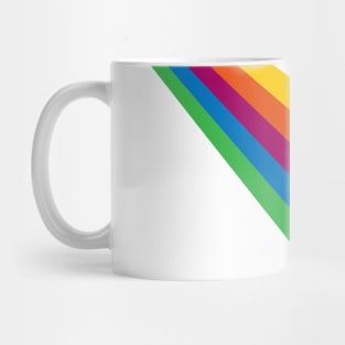 Retro rainbow pointy v Mug